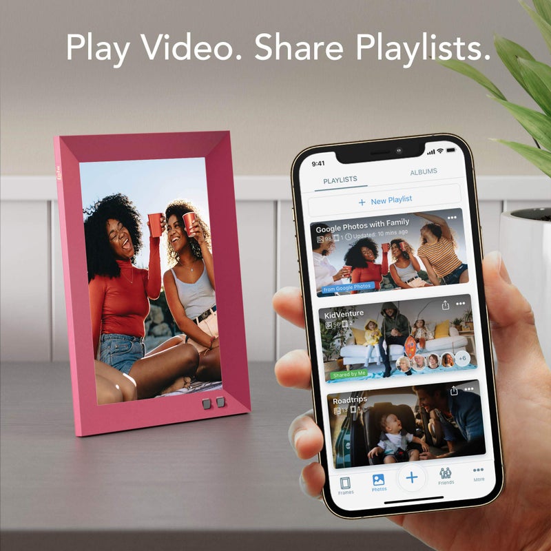 Lola Smart Digital Picture Frame 8 Inch, Share Moments Instantly via E-Mail or App - Pomegranate - Image 2